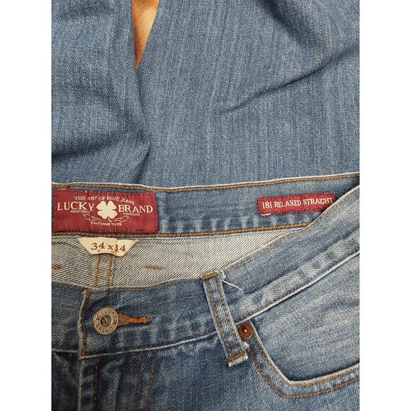 Lucky Jeans Men Size 34" x 34" Relaxed Straight 5 pocket Jeans - Picture 6 of 6